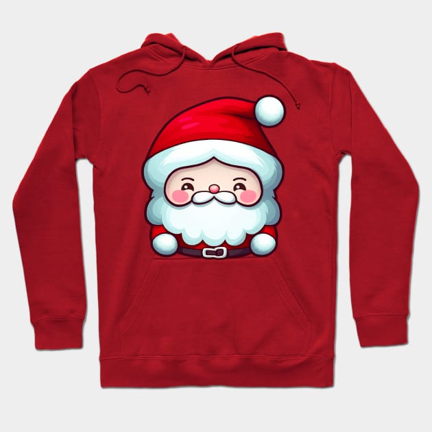 Kawaii Chibi Santa Claus || Adorable Anime Christmas Santa Hoodie by Mad Swell Designs